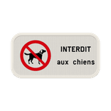 Panneau “Interdit aux chiens” – personnalisable – aluminium extérieur