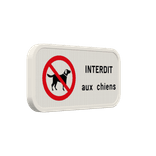 Panneau interdit aux chiens personnalisable