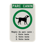 Panneau parc canin personnalisable avec logo