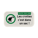 Panneau Toilettes pour chiens avec texte personnalisable