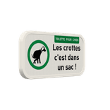Panneau Toilettes pour chiens avec texte personnalisable