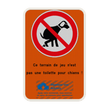 Panneau pas de déjections de chien avec logo personnalisé