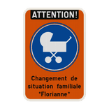 Panneau de Signalisation Naissance Personnalisable