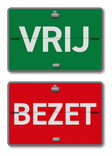 Klapbord DOR 2 standen - groen (vrij) / rood (bezet) 3:2 - reflecterend