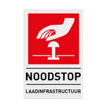 Veiligheidspictogram noodstop met eigen tekst - Reflecterend
