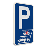 Panneau de stationnement - Stationnement uniquement en marche arrière