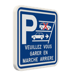 Panneau de stationnement - Veuillez vous garer en marche arrière
