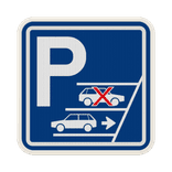 Panneau de stationnement Stationnement en marche arrière obligatoire 1:1