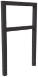 Appui vélo carré en acier galvanisé avec barre centrale à sceller – 1000 x 1200 mm