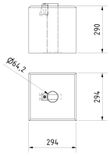 Betonklotz mit Bodenhülse Ø60mm – 300×300×300mm