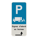 Panneau de stationnement - Réservé aux livraisons - Votre texte - Flèches indicatives