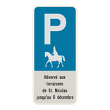 Panneau de stationnement - Réservé à Saint-Nicolas