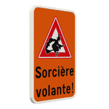 Panneau d'information - Sorcière volante