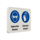 Hi - Augenschutz und Handschutz benutzen