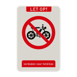 Verkeersbord - Verboden voor Fatbikes - A23