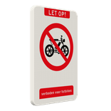Verkeersbord - Verboden voor Fatbikes - A23
