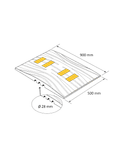 Verkeersdrempel rubber - middenelement voor zwaar verkeer - 900x500x50mm