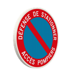 Panneau B6a1 interdiction de stationnement - Accès pompiers