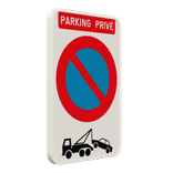 Panneau défense de stationner B6a1 - parking privé avec remorquage