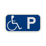 Panneau parking PMR 400x200 mm - place réservée aux personnes handicapées