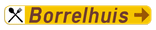 Verkeersbord SB250 F37 -Wegwijzer naar hotels, campings, restaurant - rechts + picto
