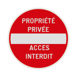 Panneau propriété privée accès interdit – symbole sens interdit