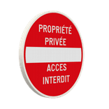 Panneau propriété privée accès interdit – symbole sens interdit