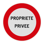 Panneau propriété privée – accès interdit aux véhicules