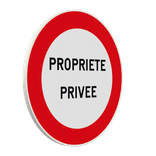 Panneau propriété privée – accès interdit aux véhicules