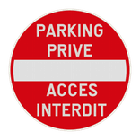 Panneau parking privé – accès interdit aux véhicules