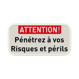 Panneau d’avertissement personnalisable avec texte au choix - accès interdit