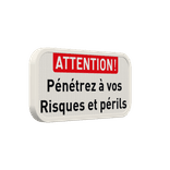 Panneau d’avertissement personnalisable avec texte au choix - accès interdit