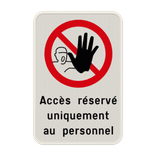 Panneau accès réservé personnalisable avec pictogramme