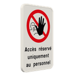 Panneau accès réservé personnalisable avec pictogramme