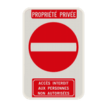 Panneau propriété privée avec mention légale ou texte personnalisable