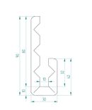 Flexibler Stoßschutz aus Kunststoff 1000x150x10mm - selbstklebend
