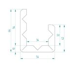 Flexibler Stoßschutz aus Kunststoff 1000x150x10mm - selbstklebend