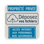 Panneau propriété privée avec logo personnalisé