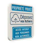 Panneau propriété privée avec logo personnalisé