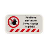 Panneau accès interdit - pénétrez à vos risques personnalisable