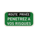 Panneau route privée avec texte personnalisé - propriété privée