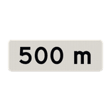 Verkeersbord RVV OB401 - 500 meter - reflecterend