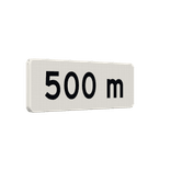 Verkeersbord RVV OB401 - 500 meter - reflecterend