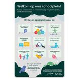 Schoolpleinbord Jantje Beton / IVN met dubbel omgezette rand - reflecterend