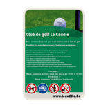 Panneau réglementaire personnalisable (golf)