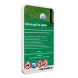 Panneau réglementaire personnalisable (golf)