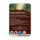 Panneaux réglementaire personnalisable (forêt)