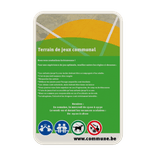 Panneau réglementaire personnalisable (terrain de jeux)