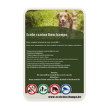 École pour chiens Le Verveter avec votre texte + pictogramme