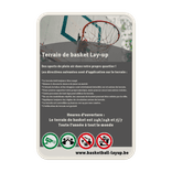 Terrain de basket lay-up avec votre texte + pictogramme
